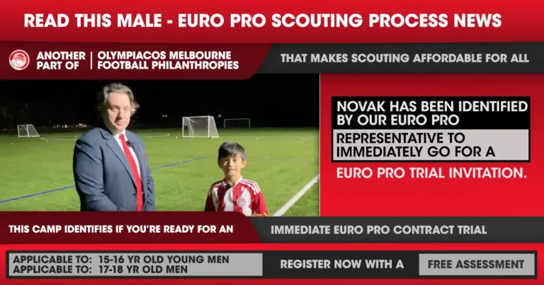 Novak gets identified by Olympiacos Melbourne European Representative
