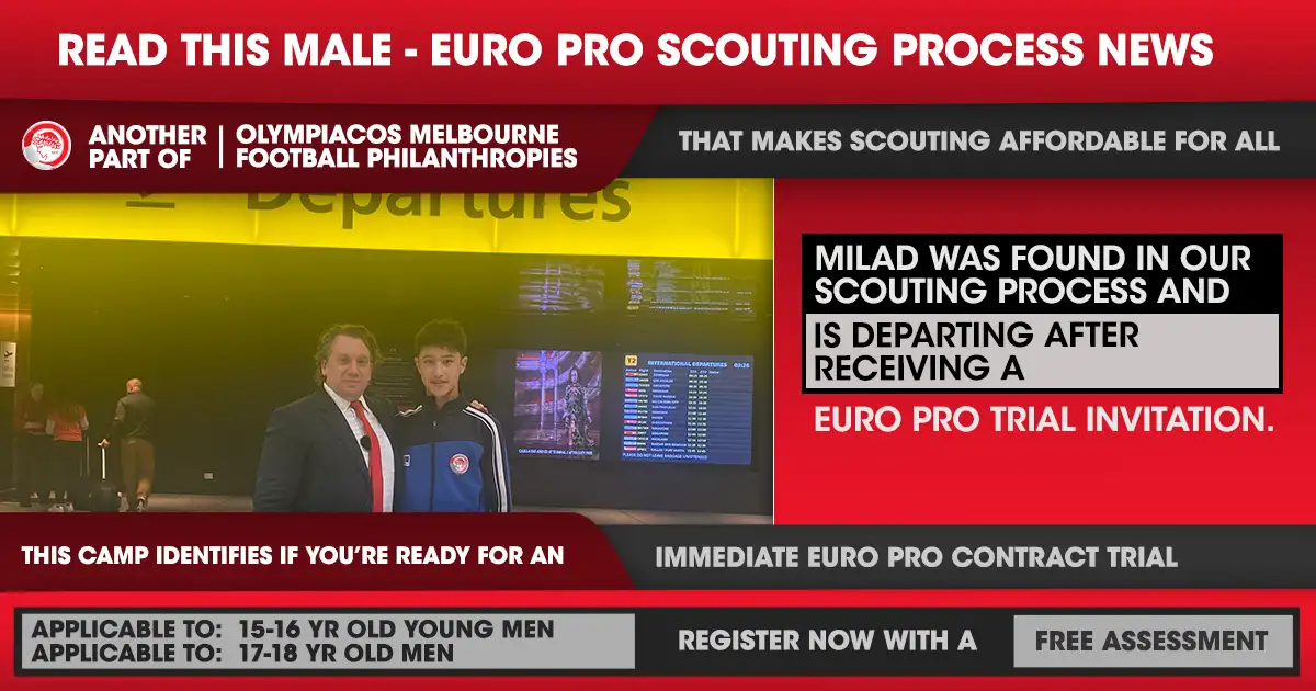 Milad Mozzafari Departs Melbourne for a Pro Euro Trial Contract